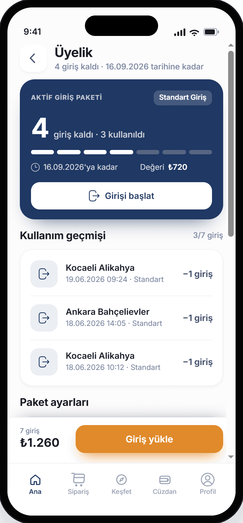 Uyanık Kütüphane uygulamasının üyelik ekranı